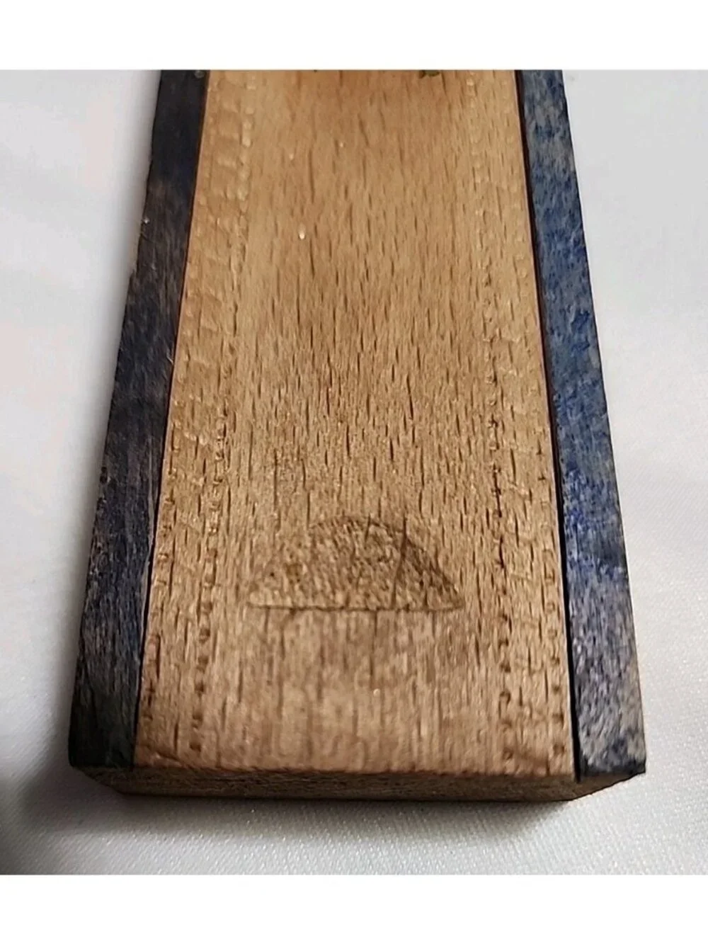 VTG German Wooden Pencil Box Sliding Lid Office Desk Decor Floral Cottagecore
